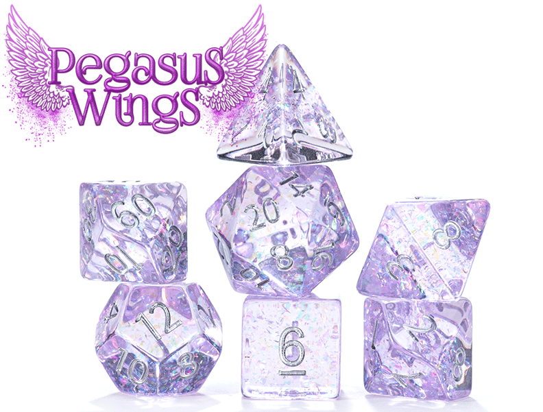 Holographic Dice - Pegasus Wings Dice Set image 0